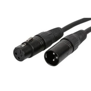 PULSE PLS00234 3 Pin XLR Male to Female Microphone Lead, 3m Black