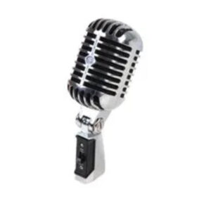 STELLAR LABS 35-7030 50s Style Microphone in Chrome – complete with case